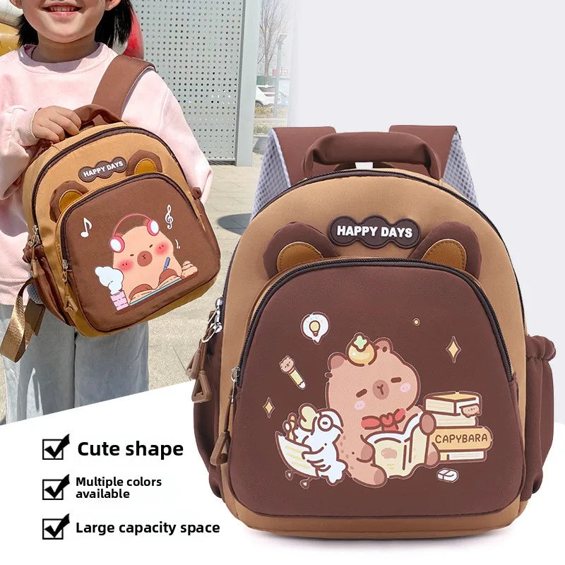 2025 Hot Sale New Design Fashion Cute Capybara Monster Custom Children Bag Cartoon Kids School Backpack