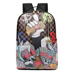 Custom Full Imprinted Picture Backpack Spray Ground Bag Casual Printing School Backpack Men Women