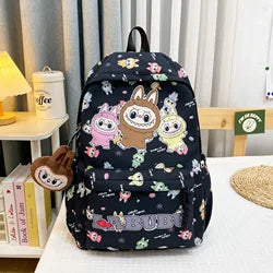 2025 Customizable Design Large Capacity School Backpack New Cartoon Monster Labubu Full Print for Students and Kids
