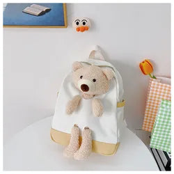 Custom Kids Cute Backpack With Teddy Bear Children Small Daypack Kindergarten Soft School Bag OEM logo Fashion Baby Travel Bag