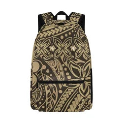 Custom Logo Print Polynesian Design Big Capacity Teenager Backpacks Bag Unisex School Backpack for College Students Boys Girls