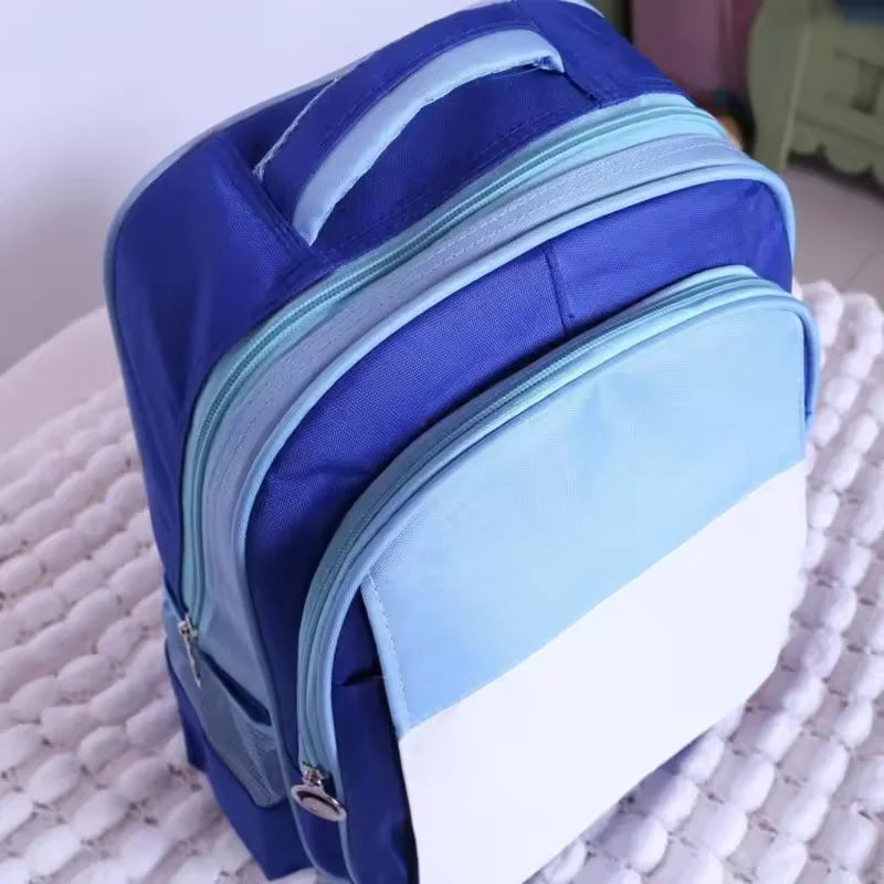 2PC Lot Custom Sublimation Blanks Big Size Foldable School Backpacks for Kids Fabric Book Bags for Living Room Use Customizable