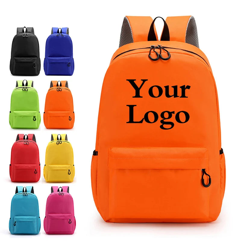 Customized Printed Logo School Backpacks for Students Fashion Waterproof Design for Kids and Teenagers for Boys Girls Adults