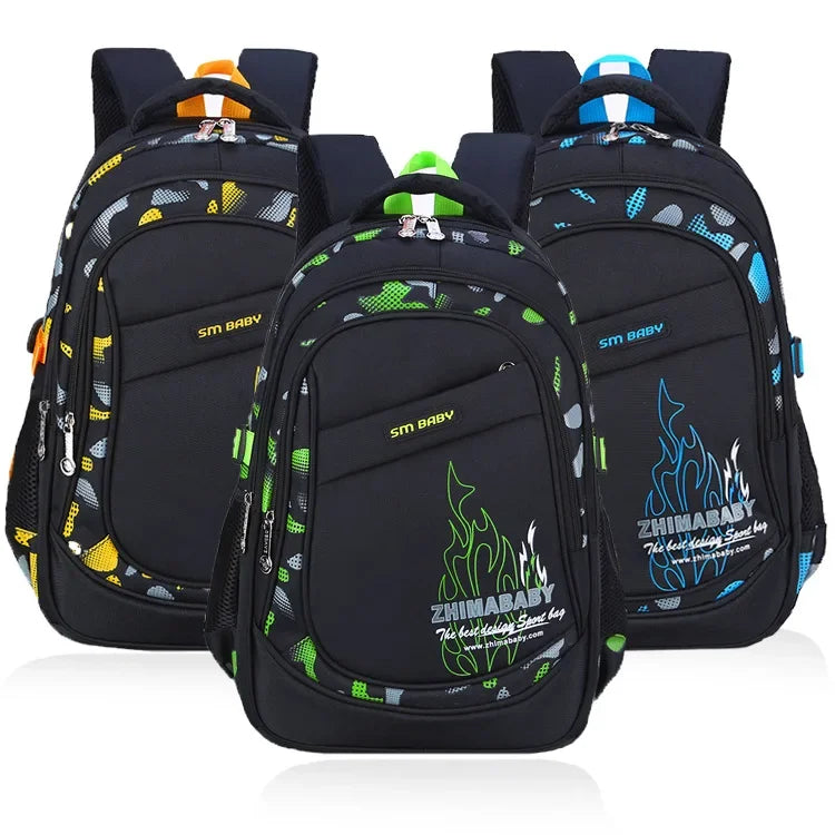 Wholesale Unisex Customizable Kids Backpack Waterproof Polyester Travel Bag for Primary College Students Zipper Closure