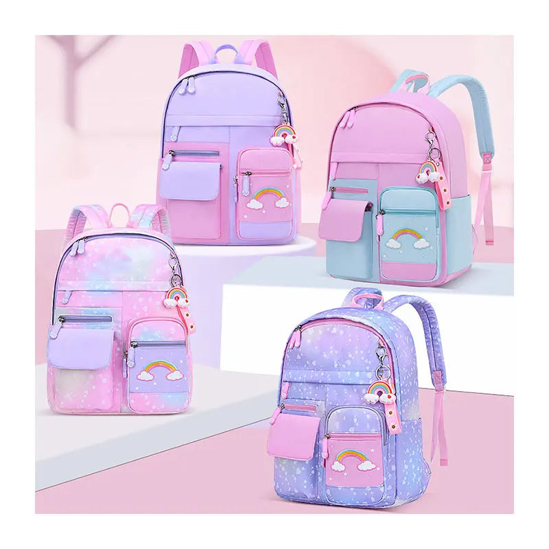 Custom Large Capacity Colorful Teen Girls Students School Bags Kids Backpack for Children School
