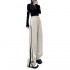 Wholesale Women's Pants Ladies Ice Silk Wide Leg Trousers Girl Solid Color High Waist Loose Wild Straight Pleated Casual Pants